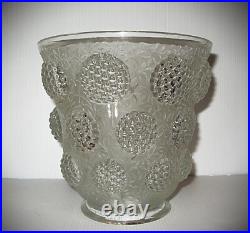 3438 verlys vase art deco les cabochons vase en verre préssé moulé 3438 verlys vase art deco les cabochons vase en verre préssé moulé