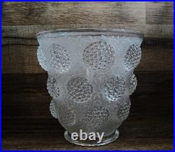 3438 verlys vase art deco les cabochons vase en verre préssé moulé 3438 verlys vase art deco les cabochons vase en verre préssé moulé