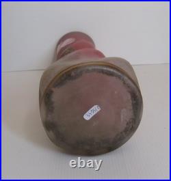 3455 vase en verre legras ancien peint main