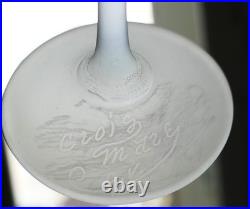 5 verres pâte de verre gravé acide fleurs Art Nouveau Croismare Era Daum gallé
