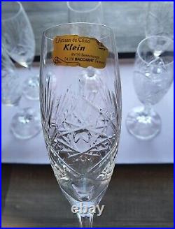 6 Flûtes cristal de Baccarat modèle Klein Bertrichamps