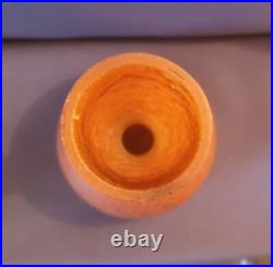 A. DELATTE, grand vase soliflore en verre marmoréen