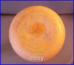 A. DELATTE, grand vase soliflore en verre marmoréen