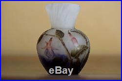 Ancien Petit Vase Signe Daum Hauteur 8,5 CM Parfait Etat