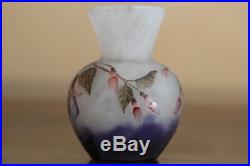 Ancien Petit Vase Signe Daum Hauteur 8,5 CM Parfait Etat