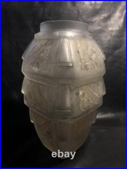ART DECO VASE MULLER FRÈRES FRANCE CIRCA 1930 Modèle PAGODE