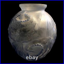 ART DECO VASE PIERRE D'AVESN CIRCA 1930 Modèle Coquelicot Bleu