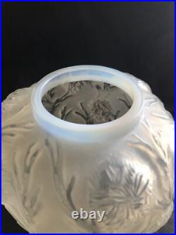 ART DECO VASE SABINO FRANCE CIRCA 1930 Modèle Oursins rare Opalescent