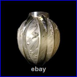 ART DECO VASE VERLYS FRANCE CIRCA 1930 Modèle LAURIERS FUMÉ