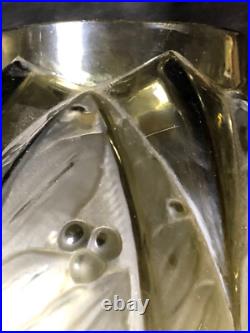 ART DECO VASE VERLYS FRANCE CIRCA 1930 Modèle LAURIERS FUMÉ