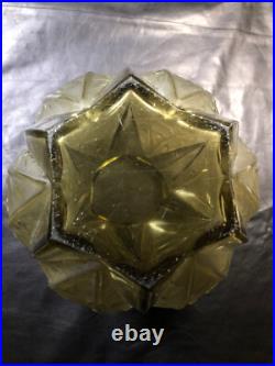 ART DECO VASE VERLYS FRANCE CIRCA 1930 Modèle LAURIERS FUMÉ