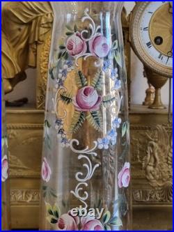 ART NOUVEAU, PAIRE DE VASES VERRE ÉMAILLÉ. Legras, Daum, Nancy, Lalique