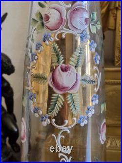 ART NOUVEAU, PAIRE DE VASES VERRE ÉMAILLÉ. Legras, Daum, Nancy, Lalique