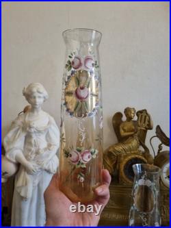 ART NOUVEAU, PAIRE DE VASES VERRE ÉMAILLÉ. Legras, Daum, Nancy, Lalique
