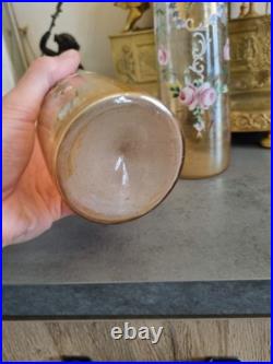 ART NOUVEAU, PAIRE DE VASES VERRE ÉMAILLÉ. Legras, Daum, Nancy, Lalique