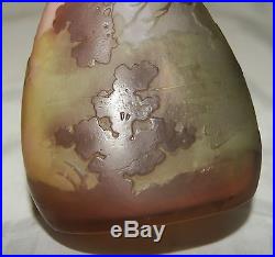 AUTHENTIQUE VASE PATE DE VERRE ART NOUVEAU DECOR PAYSAGE EMILE GALLÉ NANCY 1900