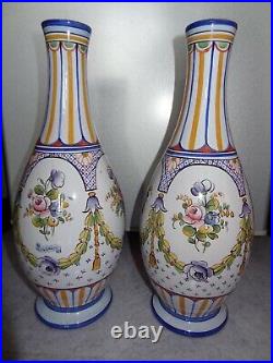 Alfred renoleau ancienne paire de vases en céramique