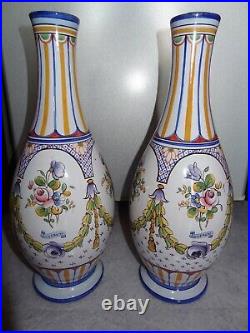 Alfred renoleau ancienne paire de vases en céramique