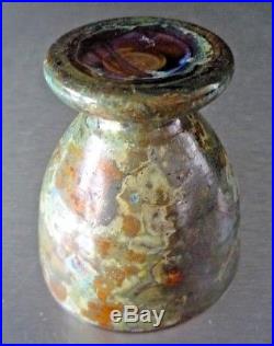 Amédée de caranza vase calice pate de verre-marbré-irisé-iridescent-daum, gallé