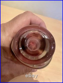 Ancien Flacon Verre Soufflé Silice Création BIOT Pontil No Murano