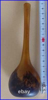 Ancien Soliflore DAUM NANCY Pâte de Verre début 20ième Hauteur 17cm
