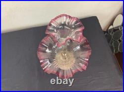 Ancien Tulipier Centre De Table Epoque Fin Xixeme Verre