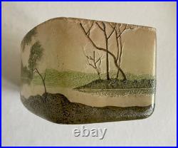 Ancien Vase Art Nouveau Pte De Verre Dégagée À L'acide Signé Legras