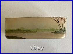 Ancien Vase Art Nouveau Pte De Verre Dégagée À L'acide Signé Legras