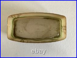 Ancien Vase Art Nouveau Pte De Verre Dégagée À L'acide Signé Legras