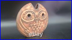 Ancien Vase Chouette Céramique LES ROIS de MAJORQUE Perpignan Vintage 1970