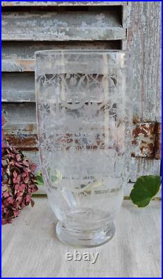 Ancien Vase Cristal Baccarat Modele Michel Ange