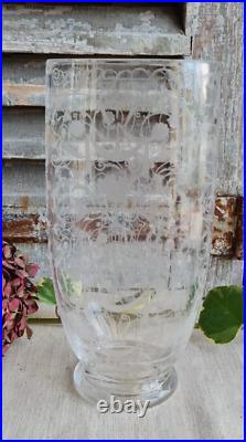 Ancien Vase Cristal Baccarat Modele Michel Ange