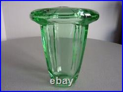 Ancien Vase Daum Nancy, Coloris Vert, Vintage