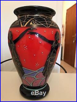 Ancien Vase En Pâte De Verre DELATTE Nancy, idem Daum Gallé Lalique Etc