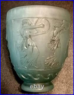 Ancien Vase En Pâte De Verre Signé Georges de Feure