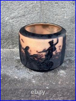 Ancien Vase En Pâte De Verre Signé Georges de Feure
