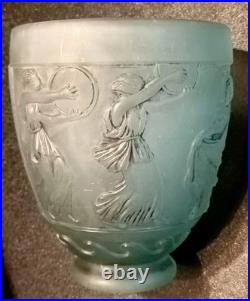 Ancien Vase En Pâte De Verre Signé Georges de Feure