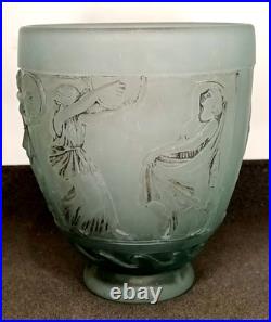 Ancien Vase En Pâte De Verre Signé Georges de Feure