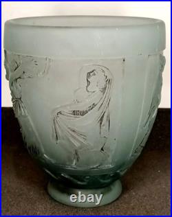 Ancien Vase En Pâte De Verre Signé Georges de Feure