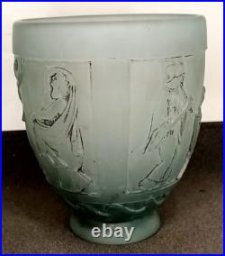 Ancien Vase En Pâte De Verre Signé Georges de Feure