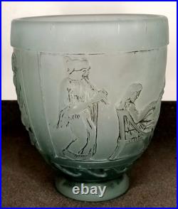 Ancien Vase En Pâte De Verre Signé Georges de Feure