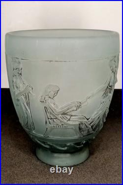 Ancien Vase En Pâte De Verre Signé Georges de Feure