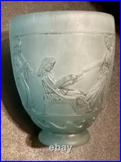 Ancien Vase En Pâte De Verre Signé Georges de Feure