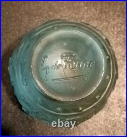 Ancien Vase En Pâte De Verre Signé Georges de Feure