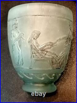 Ancien Vase En Pâte De Verre Signé Georges de Feure