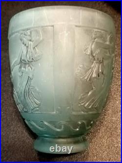 Ancien Vase En Pâte De Verre Signé Georges de Feure