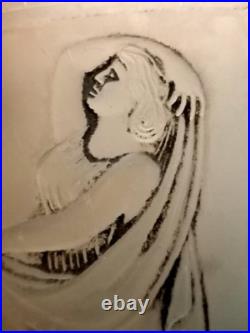 Ancien Vase En Pâte De Verre Signé Georges de Feure