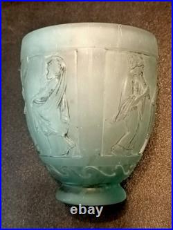 Ancien Vase En Pâte De Verre Signé Georges de Feure