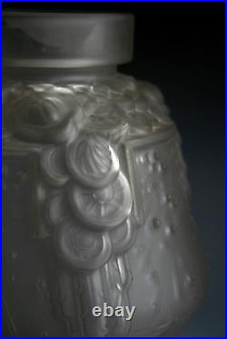 Ancien Vase En Verre Art Deco Muller Freres Luneville
