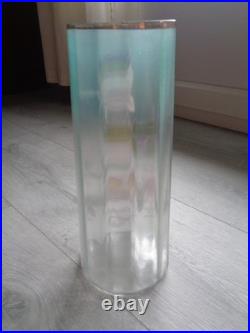 Ancien Vase En Verre Emaille Decor Floral Legras Non Signe